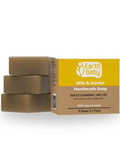 Earthbaby Milk & Sandal Handmade Soap - Pack of 3