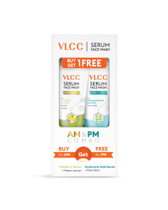 VLCC Vitamin C & Meyer Lemon Serum Facewash for AM & Aloe Vera Serum Facewash for PM - Buy 1 Get 1 Free