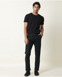 COTTON STRETCH TWILL TROUSERS