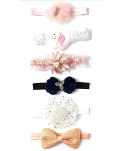 Myra Collection Elastic Ribbon Hair Accessory - Pack of 6