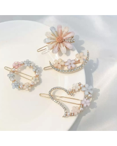 Myra Collection Korean for Girls Set of 4 Hair Clip - Multicolor