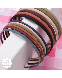 Myra Collection Teeth Comb Shine Matte Hairband Multicolor - Set of 12