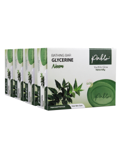 Pablo Neem Natural Bathing Soap 75g Each - Pack of 4 