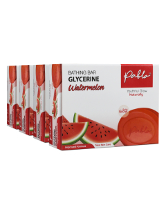 Pablo Watermelon Natural Bathing Soap 75g Each - Pack of 4 