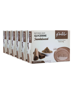 Pablo Sandalwood Natural Bathing Soap 75g Each - Pack of 6 