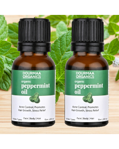 Dourmaa Organics Organic Peppermint Essential Oil 15ml - Pack of 2
